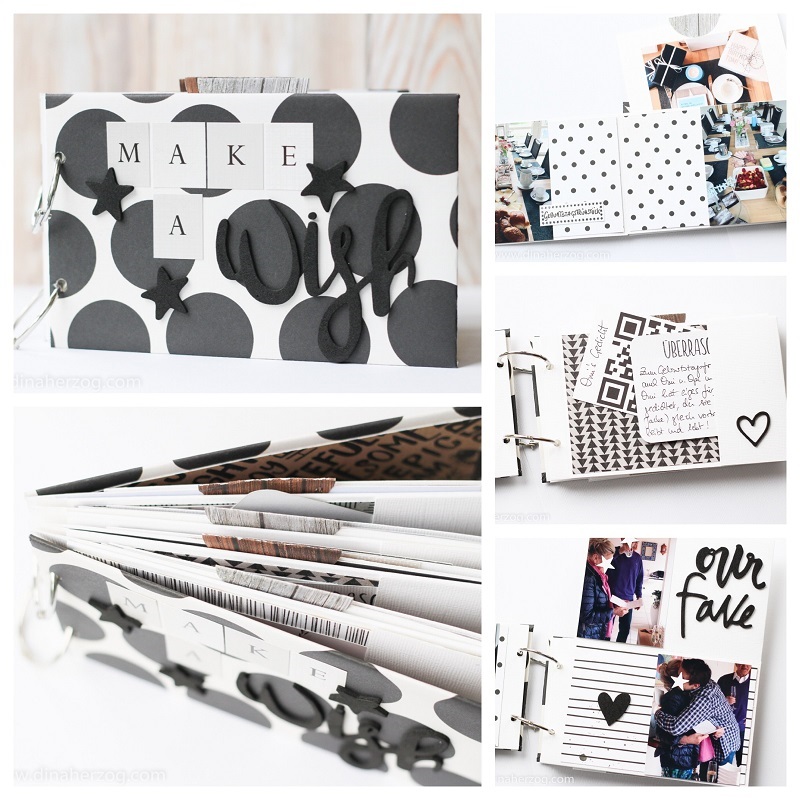 Scrapbook-Album aus verschiedenen Perspektiven