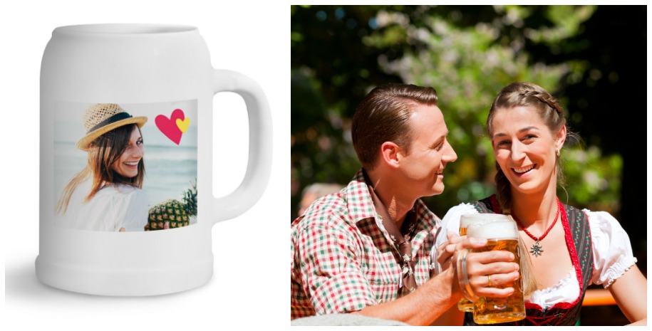 Foto-Bierkrug als Valentinstagsgeschenk