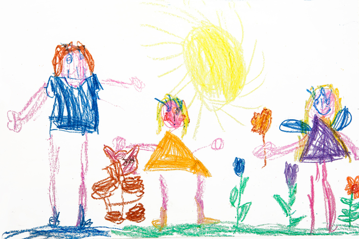 bunte Kinderzeichnung