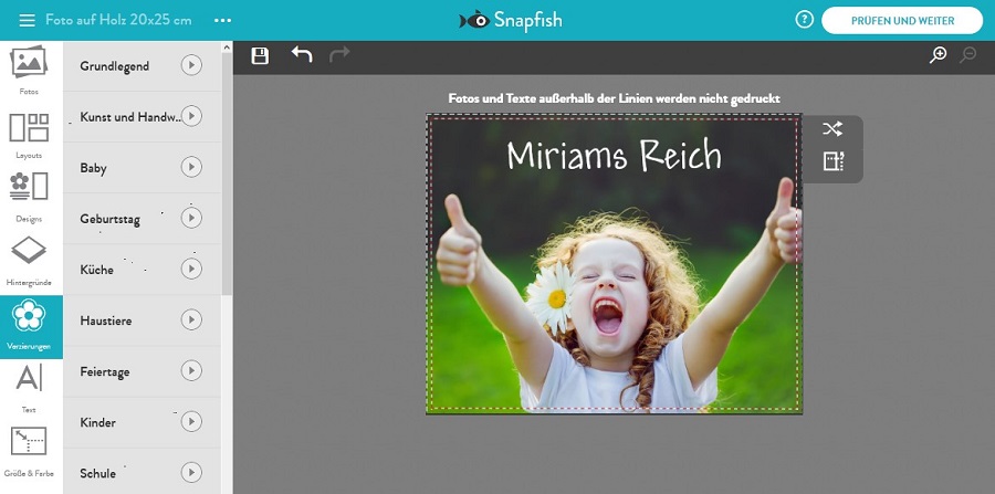 Türschild gestalten mit Snapfish