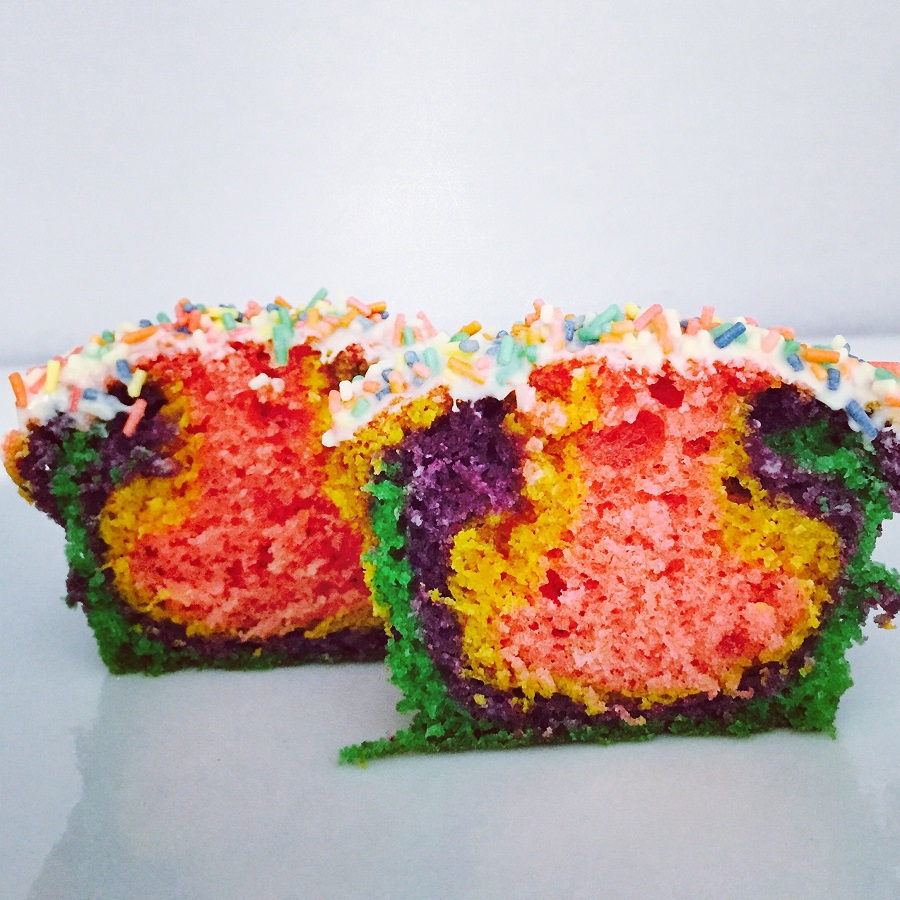 Regenbogenmuffins
