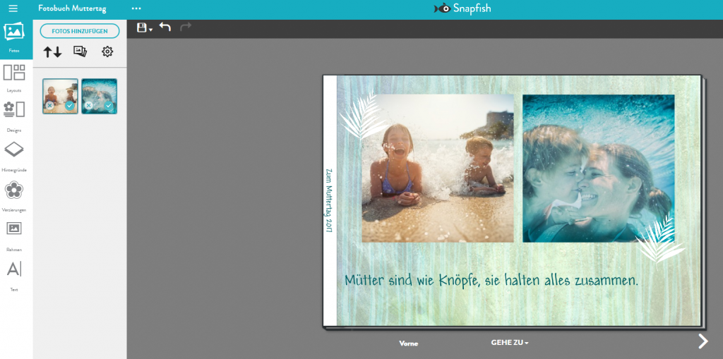 Fotobuch Gestaltung mit Snapfish
