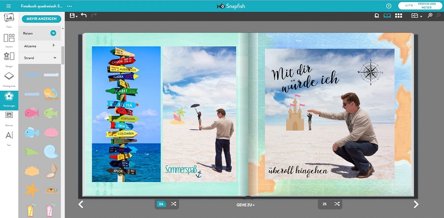 Urlaubsfotoalbum bei Snapfish gestalten